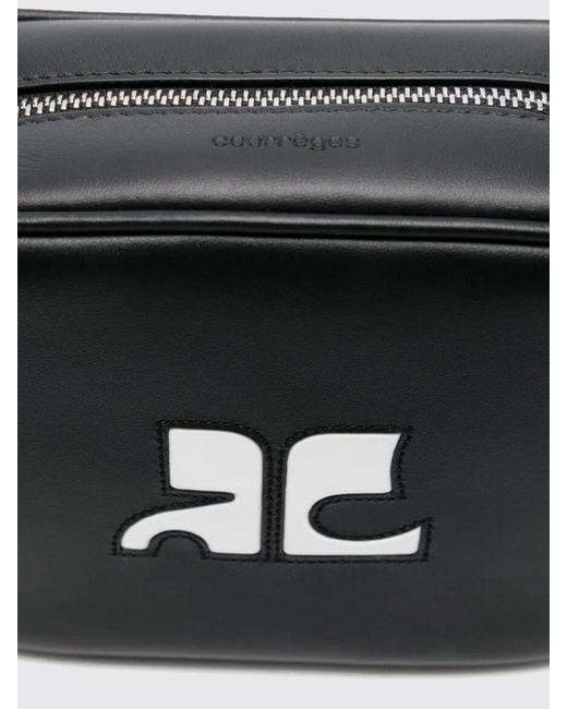 Courreges Black CourrÈ Ges Reedition Leather Bag