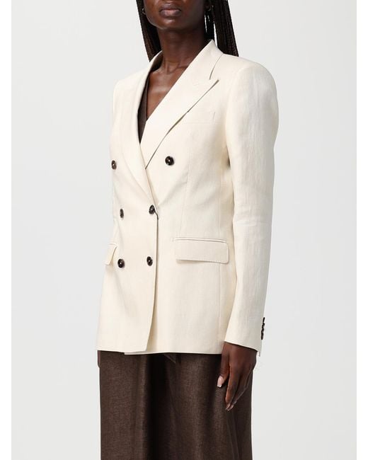 Tagliatore Natural Double-Breasted Linen Blazer