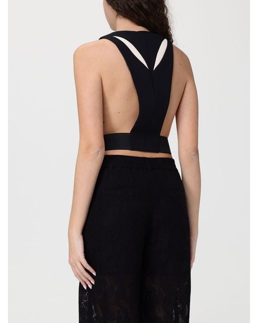 Elisabetta Franchi Black Single Breasted Vest