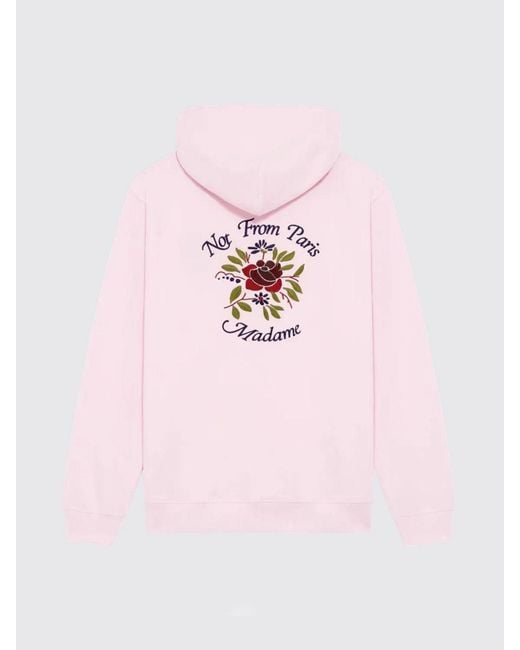 Drole de Monsieur Pink Cotton Hoodie for men