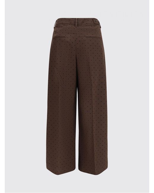 Ganni Brown Wide Leg Trousers
