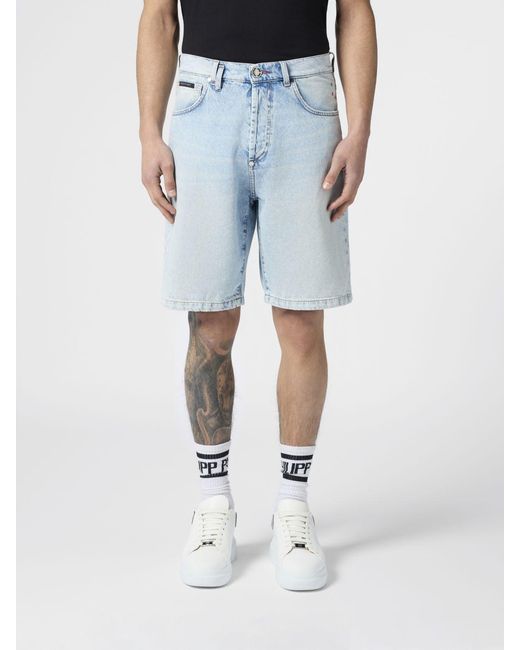 Philipp Plein Blue Shorts for men