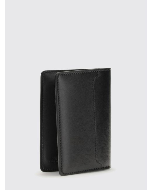 Fendi Black Squared Ff Leather Credit Card Holder for men