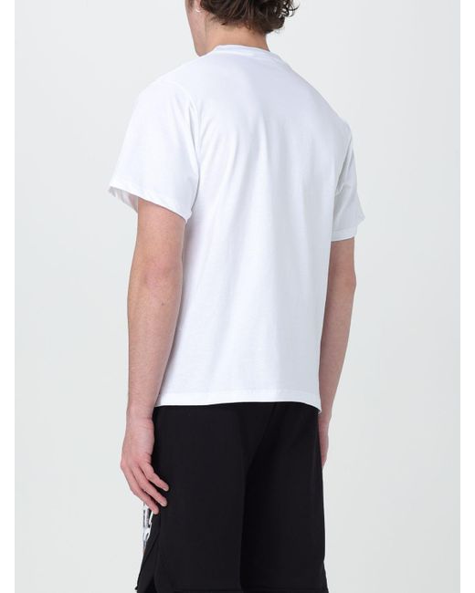 T-shirt in jersey con stampa e strass di DISCLAIMER in White da Uomo