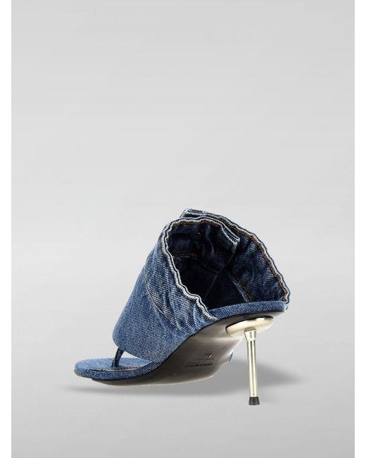 Sandales plates Coperni en coloris Blue