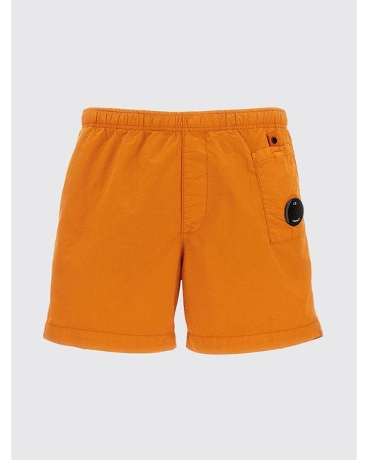 C P Company Orange Polyamide Swimsuit for men