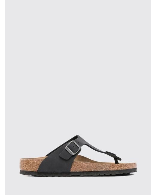 Birkenstock Black Gizeh Oiled Leather Sandal