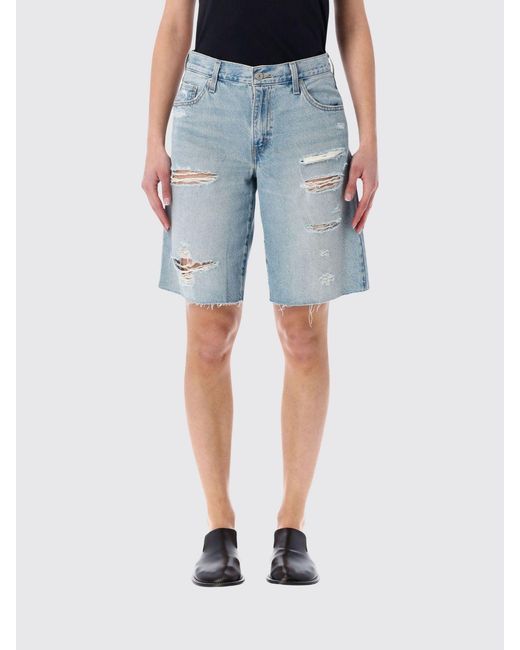Levi's Blue Cotton Denim Shorts