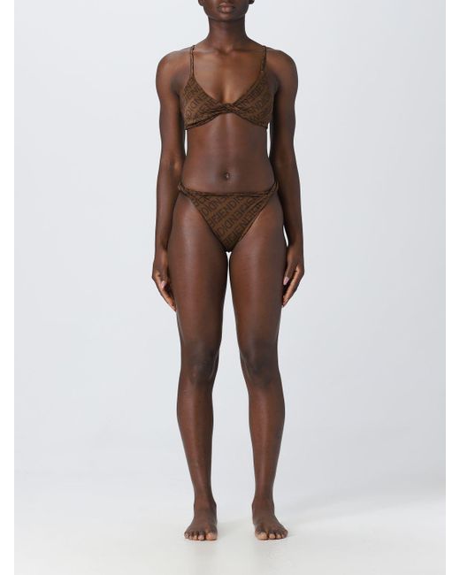 Brown fendi swimsuit cheap