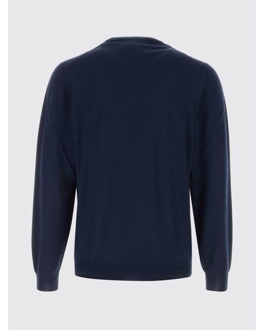 Fedeli Blue Virgin Wool Knit for men