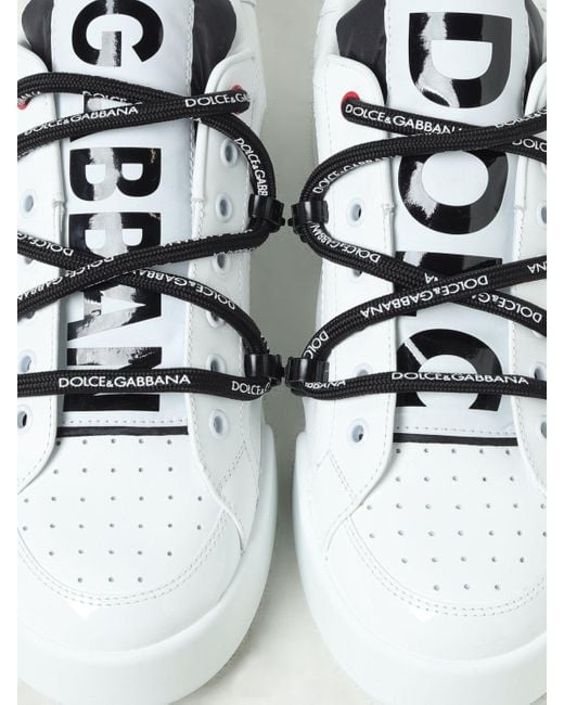 Dolce & Gabbana Portofino Sneakers in White für Herren