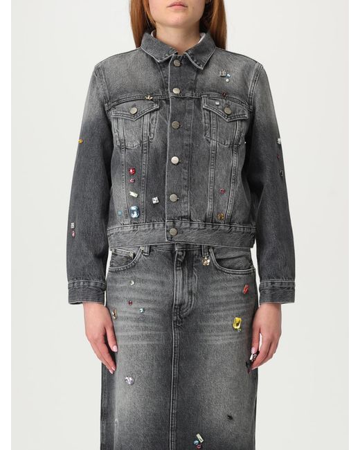 Marc Jacobs Gray Embellished Denim Jacket