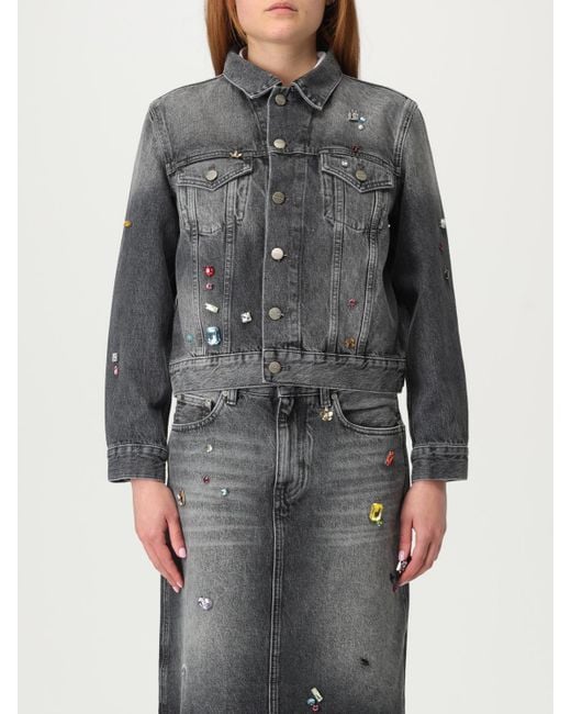 Marc Jacobs Gray Embellished Denim Jacket