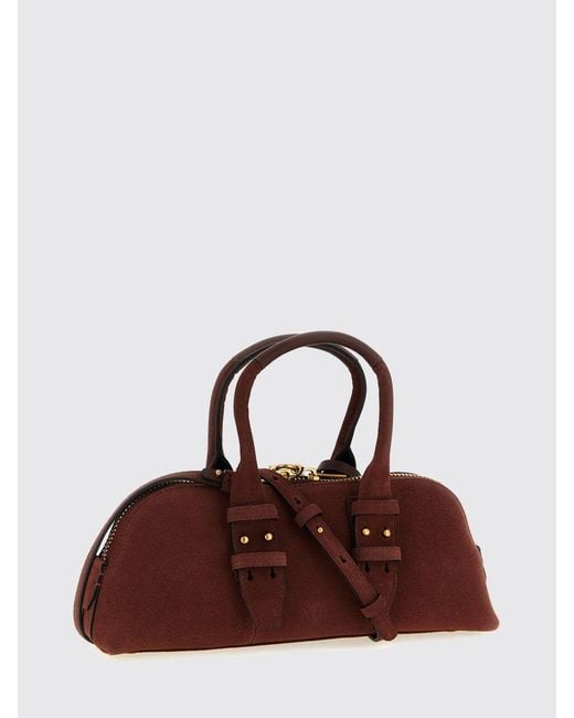 Pinko Brown Escape Suede Bag