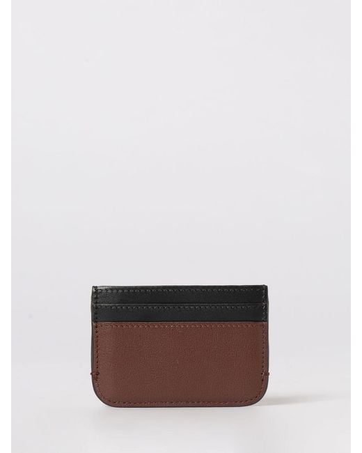 Fendi Brown Leather Credit Card Holder for men