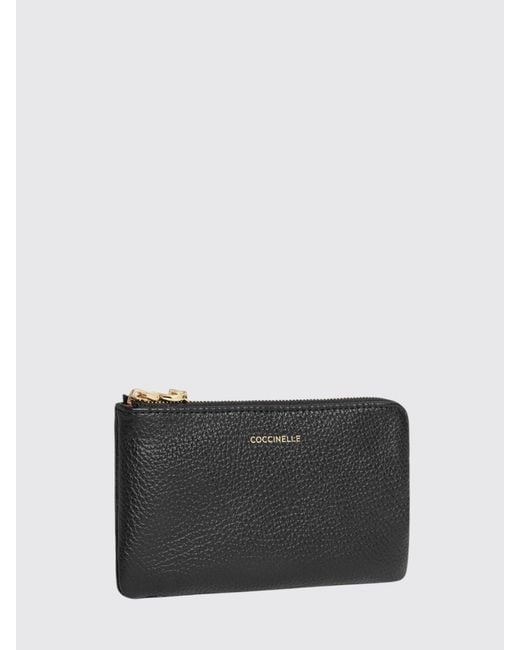 Coccinelle Gray C-Me Softy Grained Leather Pouch
