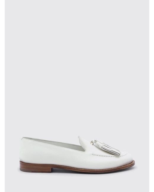 Church's White Renee Leather Loafers