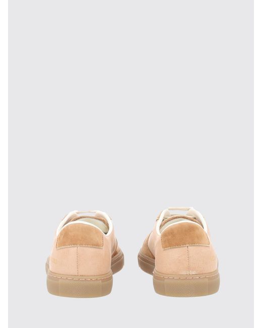 Common Projects Pink Two-Tone Nappa And Suede Low-Top Sneakers