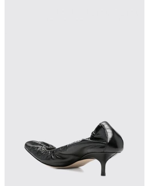 Phoebe Philo White Pucker Leather Pumps