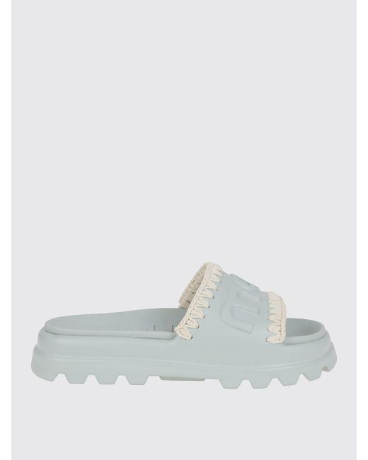 Sandales Plates Femme Mou en coloris White
