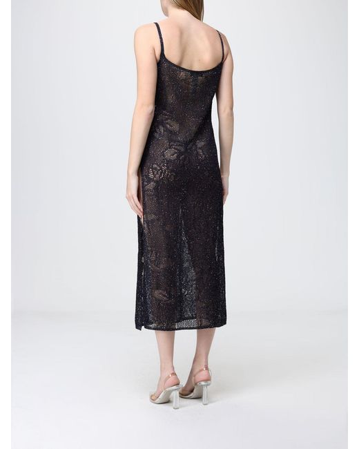Fabiana Filippi Black Openwork Knit Dress