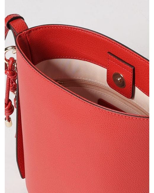 Furla Red Roxie Grained Leather Bag