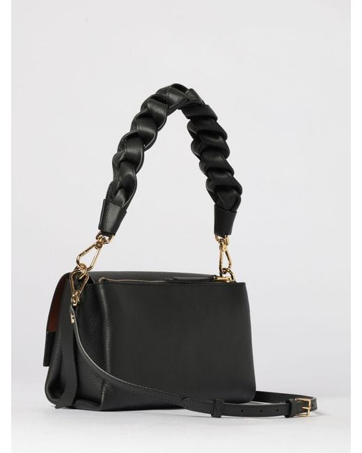Coccinelle Black Boheme Grained Leather Bag