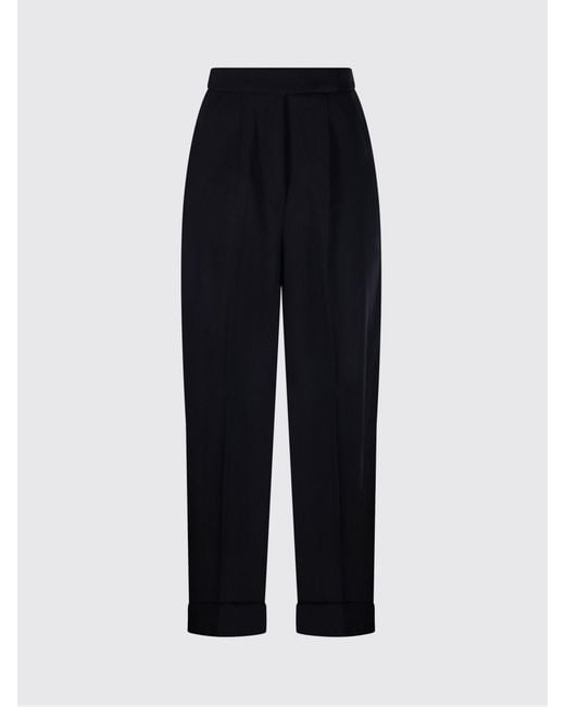 Max Mara Black Virgin Wool Trousers