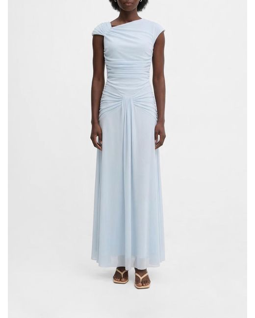 ROTATE BIRGER CHRISTENSEN Blue Jersey Long Dress