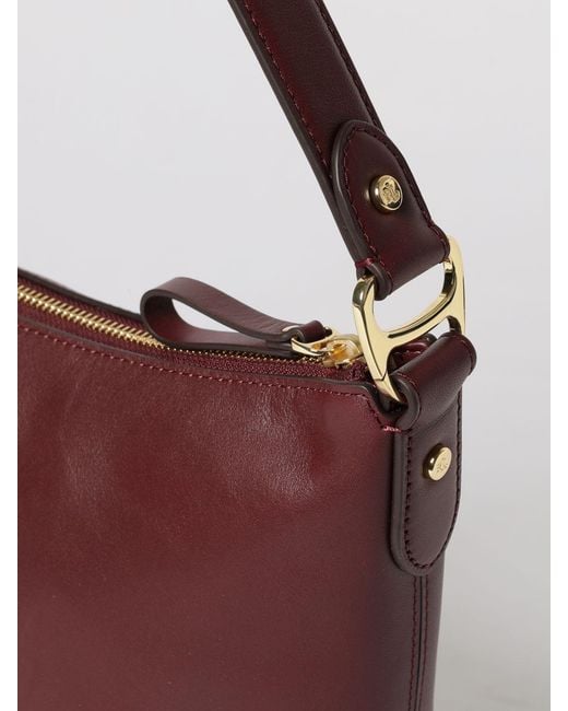 Ralph Lauren Red Tasha Leather Bag