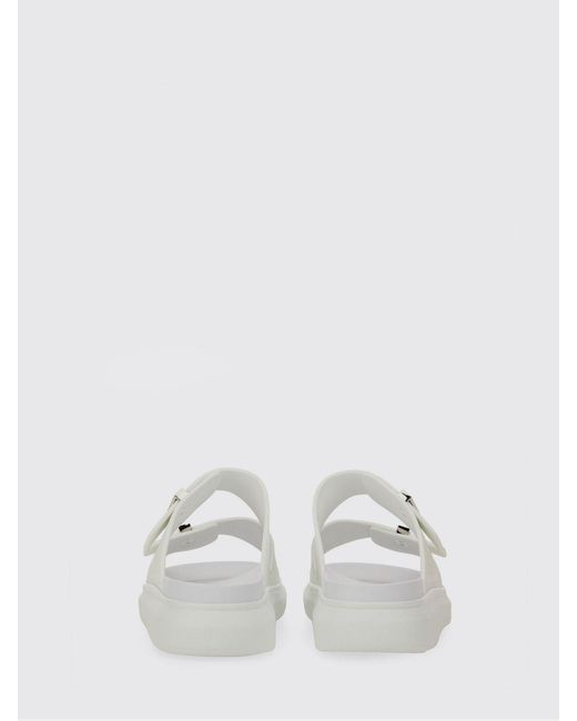 McQueen White Hyrid Rubber Sandal for men