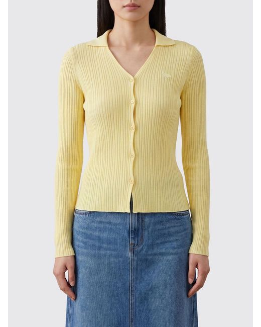 Maison Kitsuné Yellow Maison KitsunÉ Cotton And Viscose Cardigan