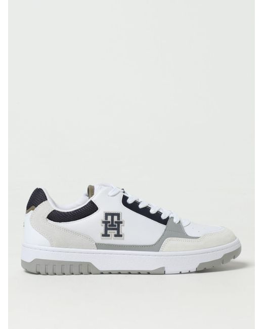 mens white tommy hilfiger trainers