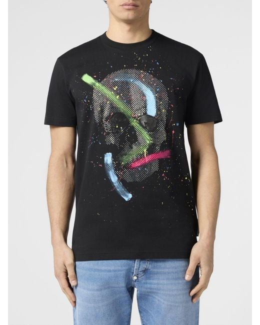 Philipp Plein Black T-Shirt for men