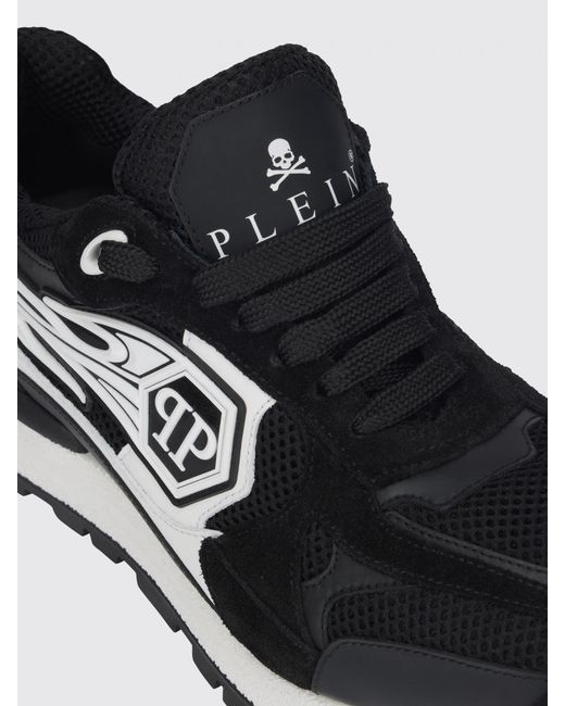 Philipp Plein White Leather And Mesh Sneakers for men