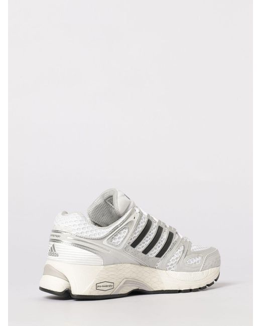 Adidas Originals White Adistar Control 5 Mesh And Laminated Rubber Sneakers for men