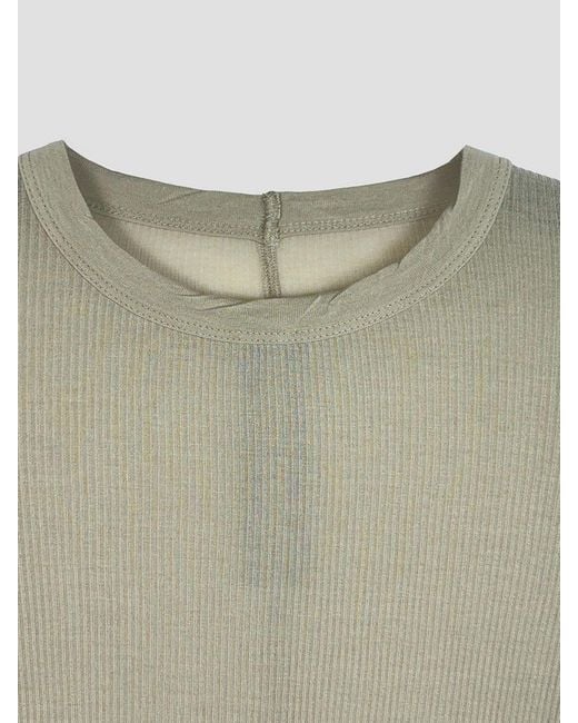 Rick Owens Natural Viscose And Silk Knit Top