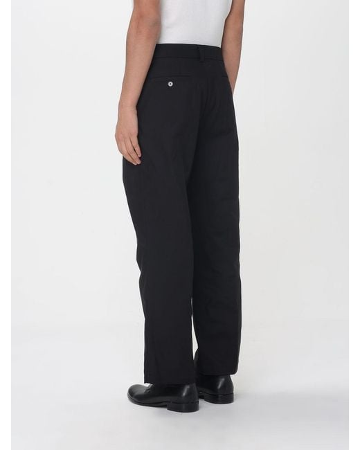 Paolo Pecora Black Stretch Cotton Blend Tailored Trousers for men