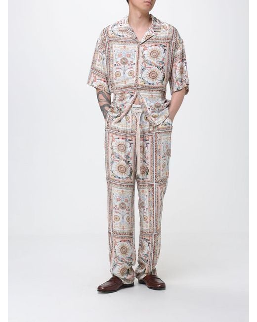 Just Cavalli Brown Printed Viscose Shirt for men