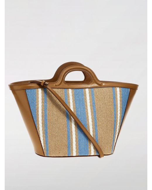 Borsa A Mano Tote Tropicalia di Marni in Blue