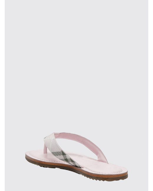Burberry White Heeled Sandal