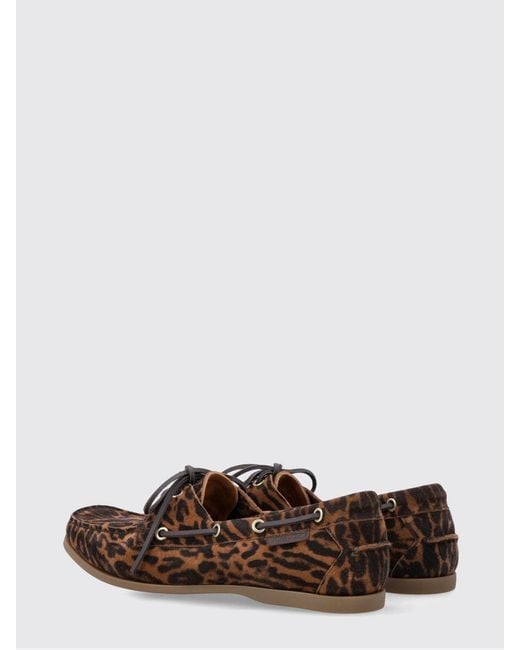 Tom Ford Brown Robin Animal Print Suede Loafers