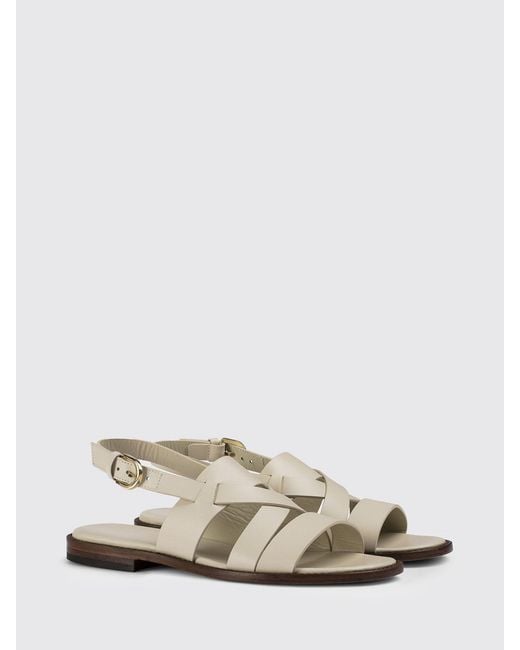 Doucal's White Leather Sandal