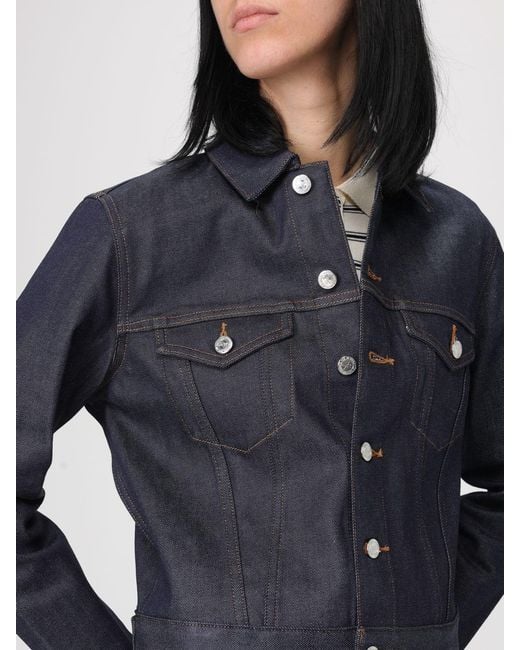 A.P.C. Blue Stretch Denim Blouson