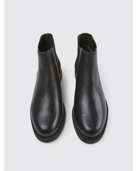 Camper Black Iman Leather Ankle Boot