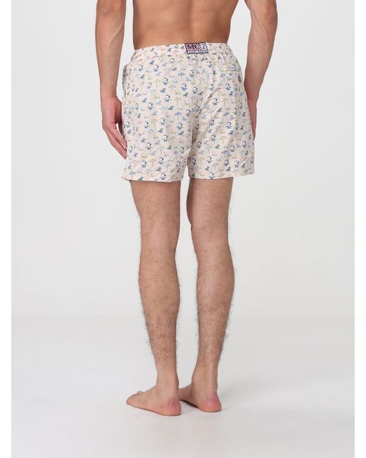 Mc2 Saint Barth White Printed Boxer Swim Trunks for men