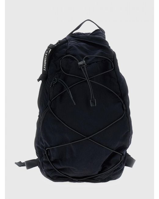 C P Company Blue Technical Fabric Shoulder Backpack for men