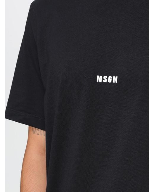 MSGM Black T-Shirt for men