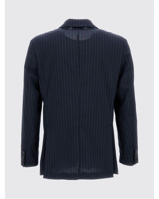 Barena Blue Pinstripe Virgin Wool Blazer for men