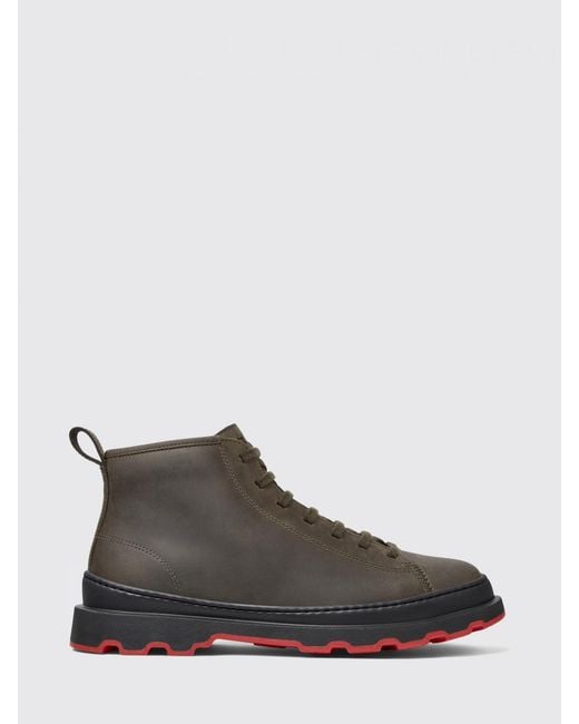 Camper Green Brutus+ Leather Ankle Boots for men